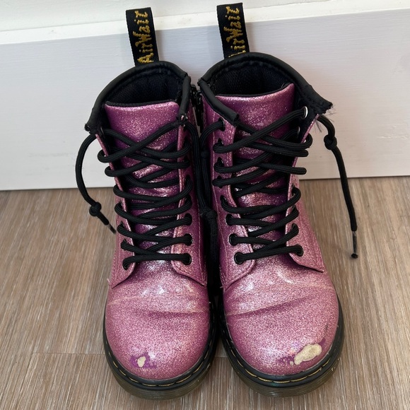 Dr. Martens 1460 Glitter J Pink Boots Size 11 Toddler/Little Kids - Picture 2 of 8